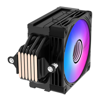 Ventilateur de refroidissement CPU ARGB 120 mm, refroidisseur d'air, 6 caloducs, 2 ventilateurs, 4 broches PWM, 5 V, 3 broches, Intel LGA2011 1200 1700 115X AM4, refroidisseur de processeur