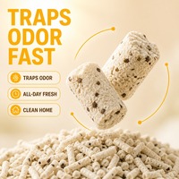 Litière pour chat à base de cassave, anti-microbienne, anti-odeur, agglomération rapide, sans poussière, jetable aux toilettes, sûre pour les animaux de compagnie