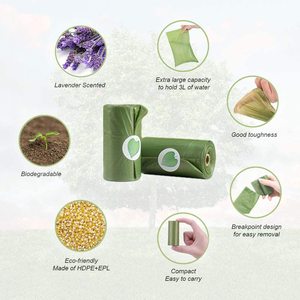 ถุงเก็บมูลสุนัขแมวแบบใช้แล้วทิ้งเป็นมิตรต่อสิ่งแวดล้อมพลาสติกย่อยสลายได้ตามธรรมชาติ - Product Image 4