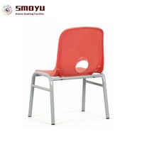 Chaise ergonomique empilable en plastique avec roulettes et ventilation pour enfants, usage commercial, maternelle, crèche, garderie, école maternelle