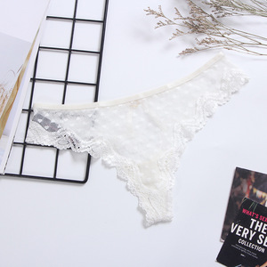 Tangas de encaje sexys para mujer, de malla, con bordado de corazón, de cintura baja, con diseño hueco, tentación para damas - Product Image 6