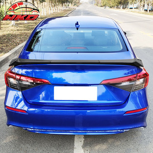 เหมาะสำหรับ Honda Civic รุ่นที่ 11 ซีดาน 4 ประตู ปี 2022-2026 สปอยเลอร์หลังทรง IKON สีดำด้าน - Product Image 2