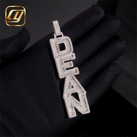 Pendentif Lettre Hip Hop CHOYUE en Or Véritable 10K 14K, Sertissage Diamant de Laboratoire, Style Iced Out