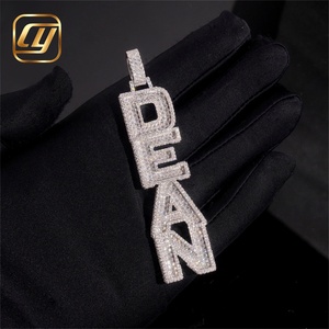 Colgante de Letra Hip Hop CHOYUE con Diamantes Cultivados en Laboratorio, Joyería Hip Hop, Colgante Iced Out de Oro Real de 10K 14K - Product Image 1