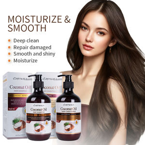 Ensemble de soins capillaires du fabricant : Shampoing et après-shampoing nourrissants à l'huile de coco biologique et au beurre de karité, sans sulfate - Product Image 3