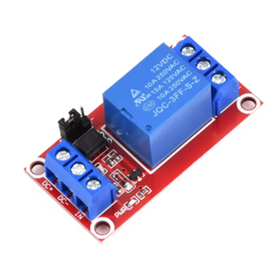 โมดูลรีเลย์ 1 ช่อง 5V 12V พร้อมออปโตคัปเปลอร์ รองรับทริกเกอร์ระดับสูงและต่ำ - Product Image 1