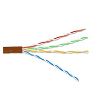 Cable Ethernet Cat5e UTP LSZH OFC de 8 núcleos, 24 AWG, azul, para interiores, 305m (1000 pies), 4 pares, en caja de tracción para red LAN