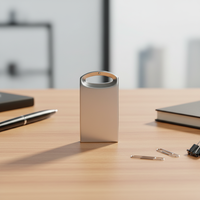 Nouvelle mini clé USB 2.0 ultra-compacte en alliage métallique doré |   22x12.2x4.6mm 128MB-512MB |   Utilisation quotidienne portable, 2 ans