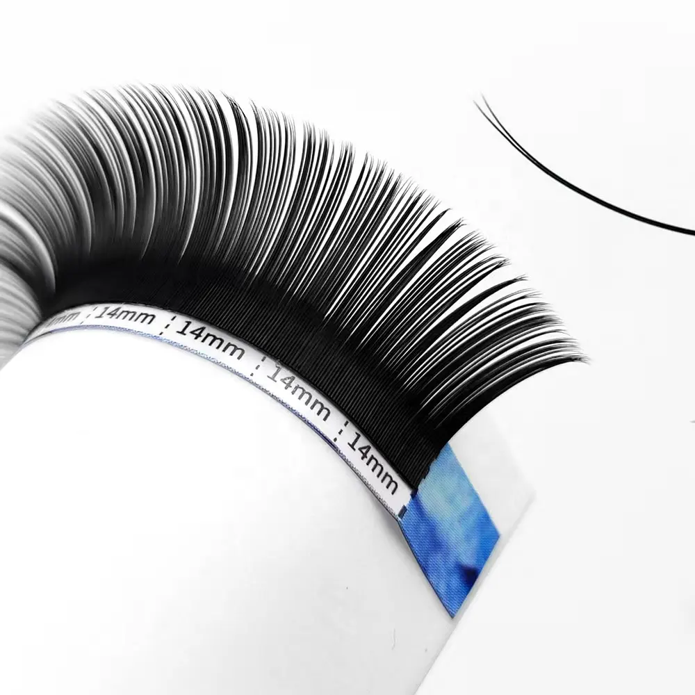 Extensions de cils souples en cachemire Ellipse Flat Lashes 0.12 0.15 0.20 0.25mm plus léger pointes fendues Volume Lashes