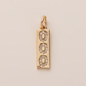 Collar con Colgante Digital DIY de 0 a 9 para Mujer, Popular, Color Oro 18K, Joyería de Latón a la Moda con Cadena de Eslabones para Niños - Product Image 6