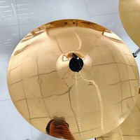 Golden Color Brass Alloy Mirror Practice Cymbals Set 5 Pcs