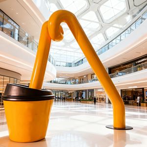 Sculpture d'amour en FRP, grande figurine en forme de cœur, statue décorative irrégulière faite à la main sur mesure pour café, hôtel, centre commercial - Product Image 6