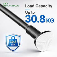 Tringle à rideau réglable YIJIALE FBA Ready Rent Friendly 32 mm, 3,1-3,6 m, base antidérapante, robuste, pour chambre à coucher