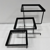 Manufaktur Catering Stand mit 3 Stück Keramik Geschirr Stahl Display Rack für Hotel Restaurant Hochzeits buffet & Party Food Serving