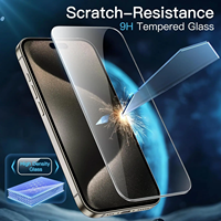 Protection d'écran 2.5D pour iPhone 16 Pro Max, coque de téléphone 9D pleine couverture pour 15 16 17 18, film de protection d'écran en verre trempé