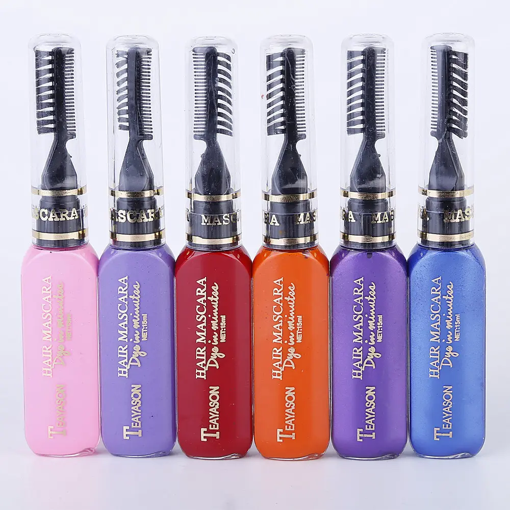 Bán buôn nhãn hiệu riêng tạm thời long lanh tóc colour Dye Mascara