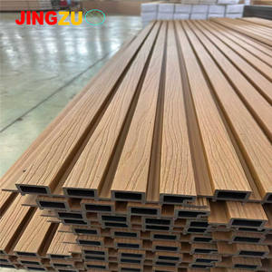 Panneau mural WPC imperméable 3D creux, revêtement extérieur à texture bois, panneaux composites bois-<span class=keywords><strong>PVC</strong></span> résistants aux intempéries pour l'extérieur - Product Image 6