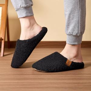 Chaussons d'hiver chauds pour enfants, en polaire et coton, semelle extérieure en TPR souple, antidérapants, pour l'intérieur, à bout fermé, antidérapants, pour l'automne - Product Image 4