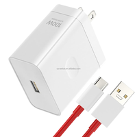 Chargeur SuperVooc 100W pour OnePlus, bloc de charge rapide USB, adaptateur secteur avec câble USB pour OnePlus 13 12 13R 11 10 9 Pro
