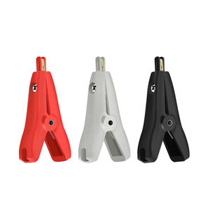 5A pince crocodile en cuivre plat 53mm LCR Kelvin pince positive et négative pince de test à deux étages noir rouge - Product Image 1