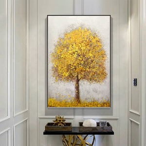 100% peint à la main grande taille Fortune <span class=keywords><strong>arbre</strong></span> décor <span class=keywords><strong>peinture</strong></span> à l'huile toile photo <span class=keywords><strong>abstraite</strong></span> or <span class=keywords><strong>arbre</strong></span> à la main mur Art <span class=keywords><strong>peinture</strong></span> - Product Image 2