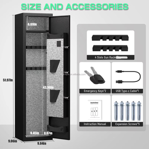 Caja Fuerte <span class=keywords><strong>para</strong></span> Pistola de Acceso Rápido, Cerradura Digital Electrónica, Almacenamiento Táctico de Acero, Montaje en Pared, Capacidad <span class=keywords><strong>para</strong></span> 3-4 Armas, <span class=keywords><strong>para</strong></span> <span class=keywords><strong>Defensa</strong></span> <span class=keywords><strong>del</strong></span> <span class=keywords><strong>Hogar</strong></span> - Product Image 3