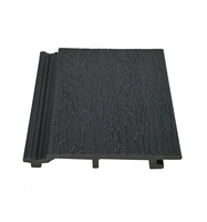Installation facile, imperméable, carboneisé en profondeur, Shou Sugi Ban, insonorisant, texturé, plastique 3D décoratif, noir extérieur, 156x21mm