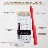 Kit complet de démarrage pour levain avec panier de levage en verre et panier à pain – Offre spéciale