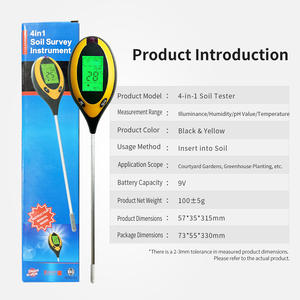 Atacado Portátil 4 em 1 Detector De Solo PH Umidade <span class=keywords><strong>Light</strong></span> <span class=keywords><strong>Meter</strong></span> solo testes equipamentos agricultura uso - Product Image 5