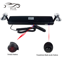 Luz de Advertencia para Automóvil Súper Brillante de 12 9 LEDS, Luz Intermitente para Parabrisas, Luz Estroboscópica de Emergencia LED para Vehículos y Camiones