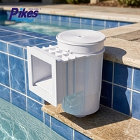Écumeur de piscine Pikes P-0010C en ABS, 354x198x292mm, blanc, outils de nettoyage de piscine pour piscine hors sol