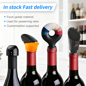 Nouveau bouchon à <span class=keywords><strong>vin</strong></span> multifonctionnel <span class=keywords><strong>de</strong></span> luxe en ABS et silicone, adapté aux bouteilles <span class=keywords><strong>de</strong></span> diamètre 18-19 mm - Product Image 5