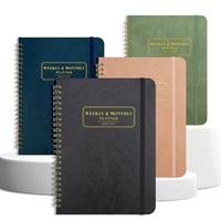 Articles cadeaux d'affaires : Carnet A5 2026-2027, Agenda hebdomadaire et mensuel en anglais, Coffret cadeau, Personnalisation en usine, Journal, Carnet à spirale