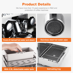 Gemilai CRM3145 Nueva Máquina de Café Espresso Profesional Comercial de Acero Inoxidable de 15 Bares para Negocios - Product Image 4