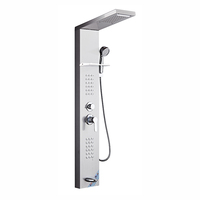 Pommeau de douche pluie mural en acier inoxydable chromé de luxe robinets thermostatiques cascade en céramique appartement salle de bain douche