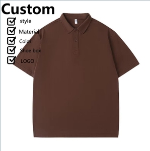 เสื้อโปโลแขนสั้น250gsm เสื้อโปโลไหล่ตกเสื้อโปโลเสื้อ3D พิมพ์ลายพัฟผ้าฝ้ายออกแบบโลโก้ได้ตามต้องการ - Product Image 6