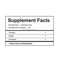 Mélange de thé aux curcuma, gingembre et cannelle OEM/ODM – Infusion aux herbes pour l'immunité, la détox, l'énergie et la digestion – Sachet pyramidal
