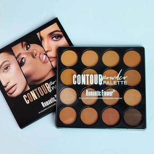Paleta de polvos prensados mate cosméticos de contorno de cara de maquillaje de marca privada de 16 colores - Product Image 3