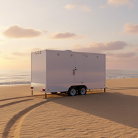 Toilettes portables de luxe, salle de bain mobile, remorque WC pour plage, mariage, fête, diverses applications