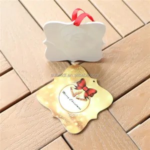 MDFSUB Hot Selling Christmas Hanging Ornament FRP Sublimation Ornament Blank Plastic Sublimation Blank Christmas Ornament