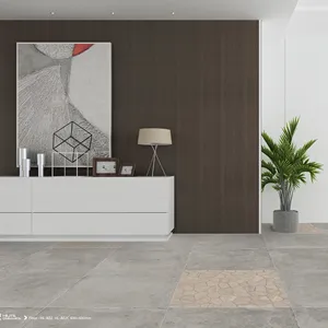 Non Slip Bathroom Plain Color Matt Ceramic Concrete Style Floor Tile