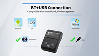 Kashino KMP-58A Printer seluler termal 58mm Mini Bluetooth Printer portabel untuk undian