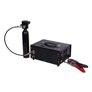 12 Volt Portable Pcp Air Compressor 4500psi Auto Stop Pcp Pompa dengan Built-In 110V 220V Transformator