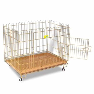 Lejia Pet Cage Steel Wire <b>Rectangle</b> Foldable With Tray For Dog Small And Medium Sized - Product Image 4