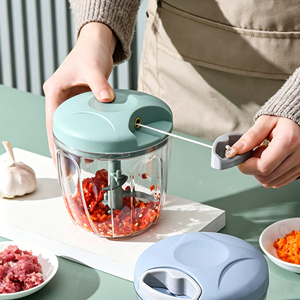 Procesador de Alimentos Compacto sin Electricidad con Cuerda de Tracción de 500ml y 900ml para Compradores Globales a Granel, Procesamiento Rápido de Vegetales - Product Image 1