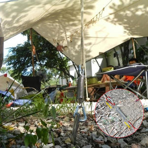 Clips de resorte de acero inoxidable para tiendas de campaña, ganchos de fijación para sombrillas de camping al aire libre, alta resistencia y durabilidad - Product Image 1