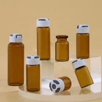 Flacon pharmaceutique en verre de 3ml 5ml 7ml 10ml 15ml 20ml pour injection avec bouchon en caoutchouc Flacon en verre de médecine en poudre lyophilisée