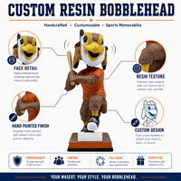 Figurine Souvenir Personnalisée en Résine, Mascotte d'Aigle de Baseball, Bobblehead Réaliste Peint à la Main, en Pose Oscillante