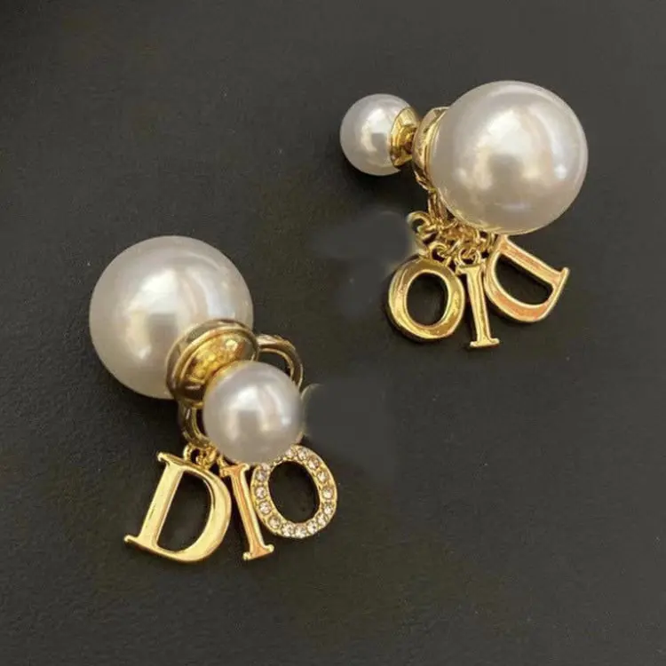 Brincos femininos luxuosos, joias com pérolas de cd, design moderno de água dourada 2022