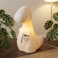 Lampe de chevet LED flexible en céramique en forme de dinosaure pour bébés et enfants, idéale pour la lecture